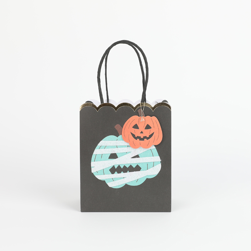 Bandage Pumpkin Paper Gift Bag with Handles