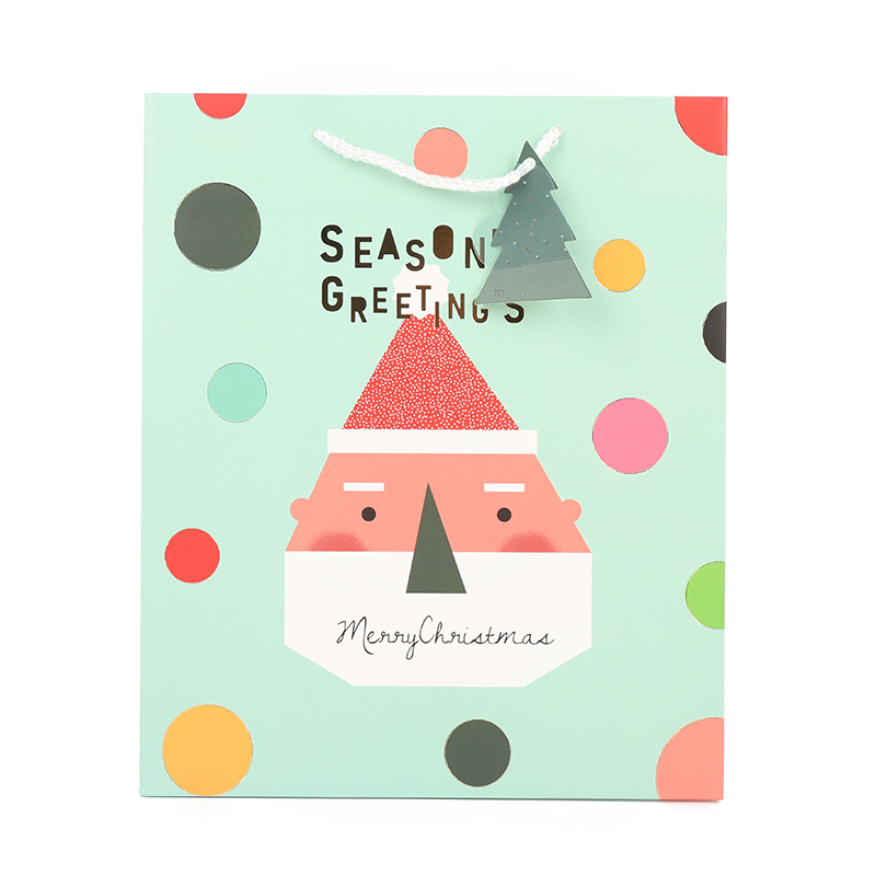 Santa Claus Christmas Gift Bag With Tree Tag