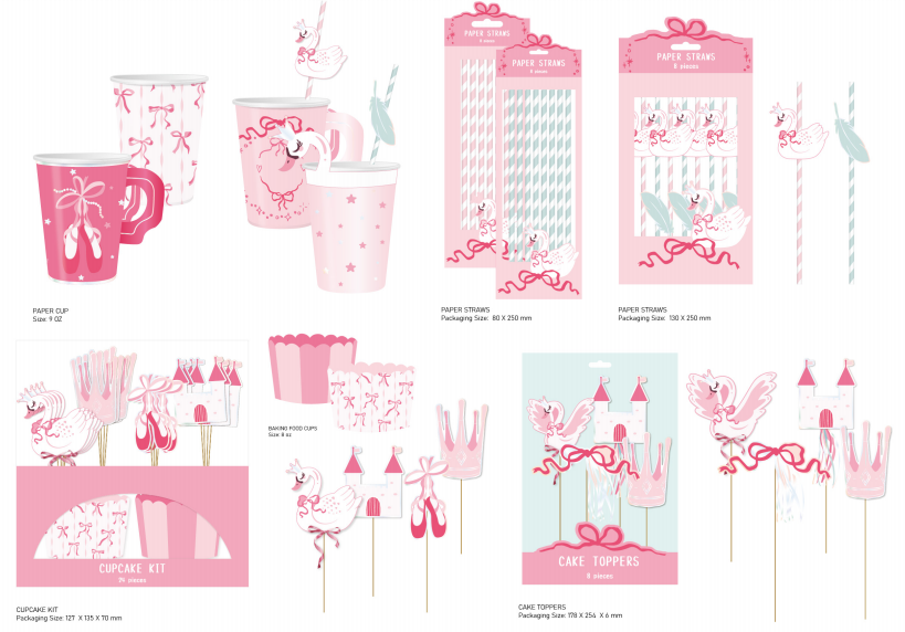 Artcool Swan Princess Party Table Decorations