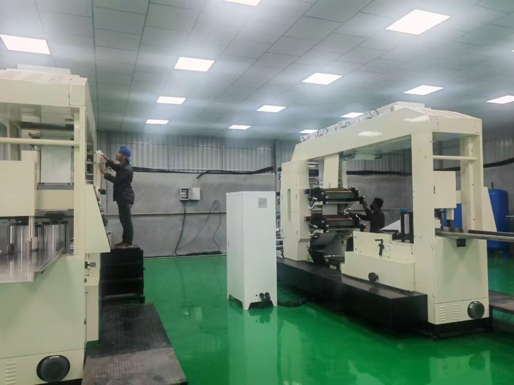 High-speed printing machine for custom paper party supplies at Artcool Cambodia
